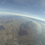 Blick vom Wetterballon auf die Erde