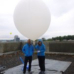 Wetterballon vor dem Start